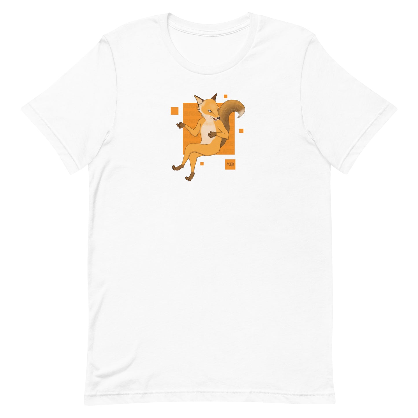 EKAH’s fox illustration on a white t-shirt.