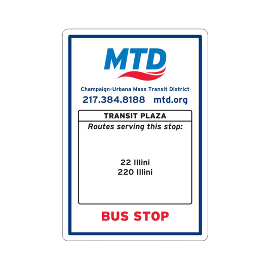 Bus Stop Sign Sticker