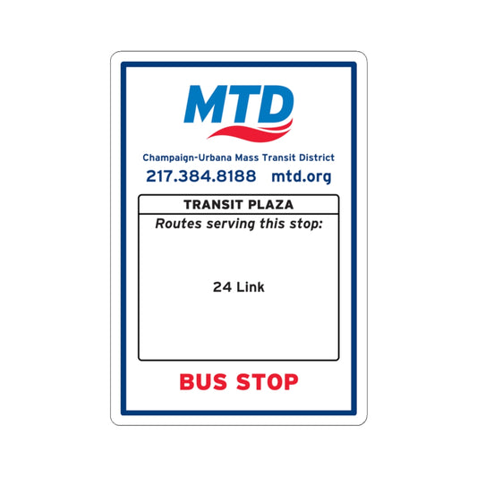 Bus Stop Sign Sticker