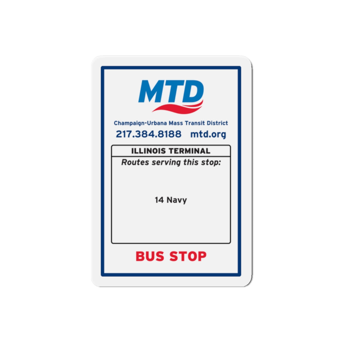 Bus Stop Sign Magnet