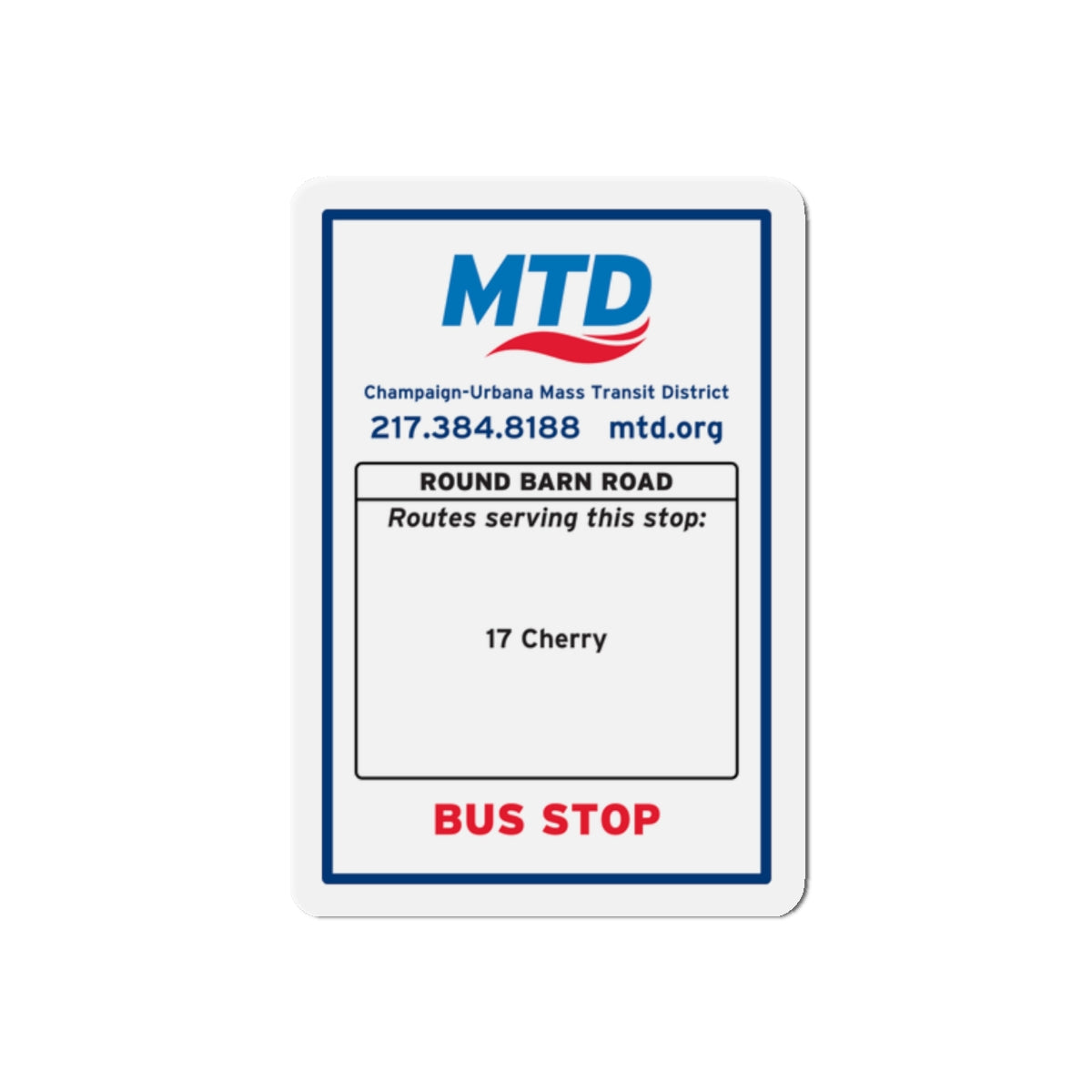 Bus Stop Sign Magnet