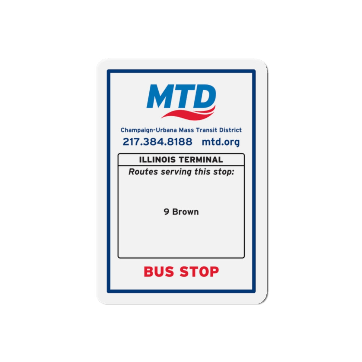 Bus Stop Sign Magnet