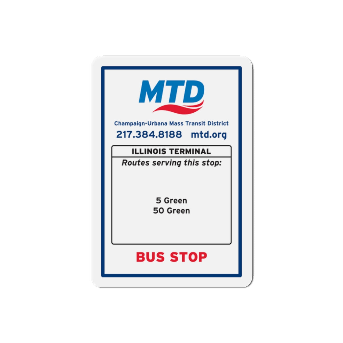 Bus Stop Sign Magnet
