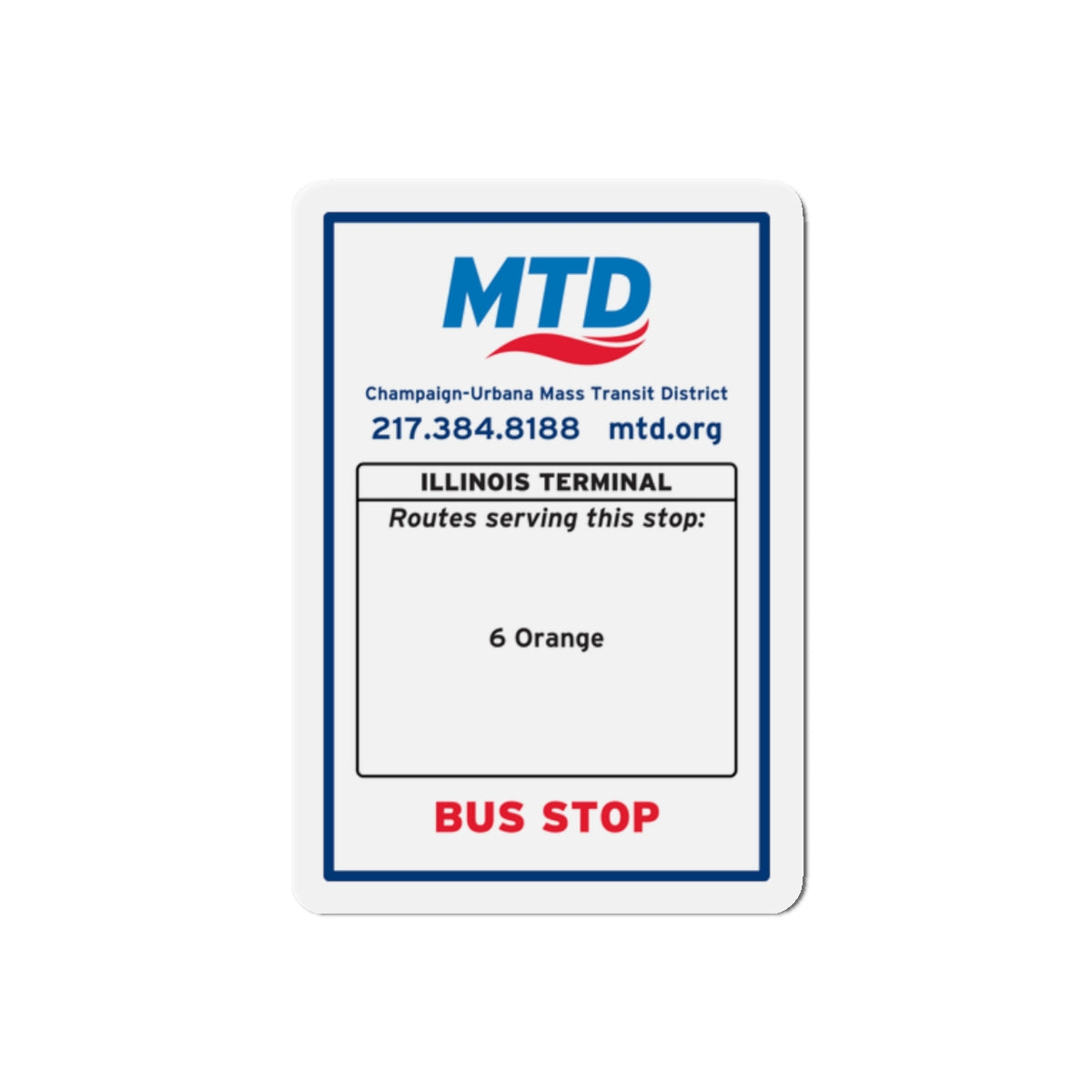 Bus Stop Sign Magnet