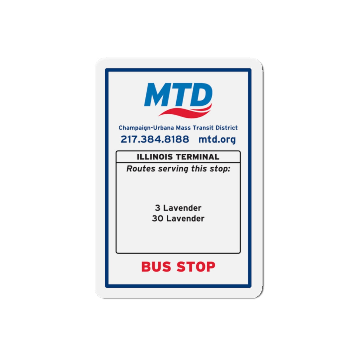Bus Stop Sign Magnet