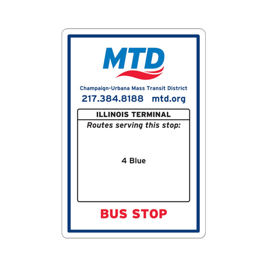 Bus Stop Sign Sticker