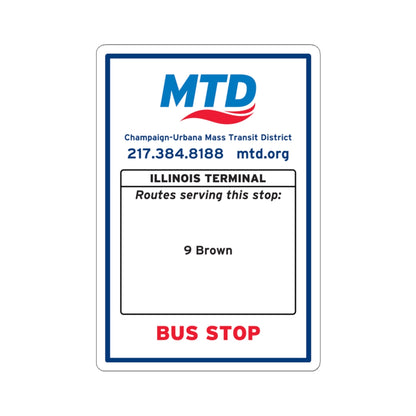 Bus Stop Sign Sticker