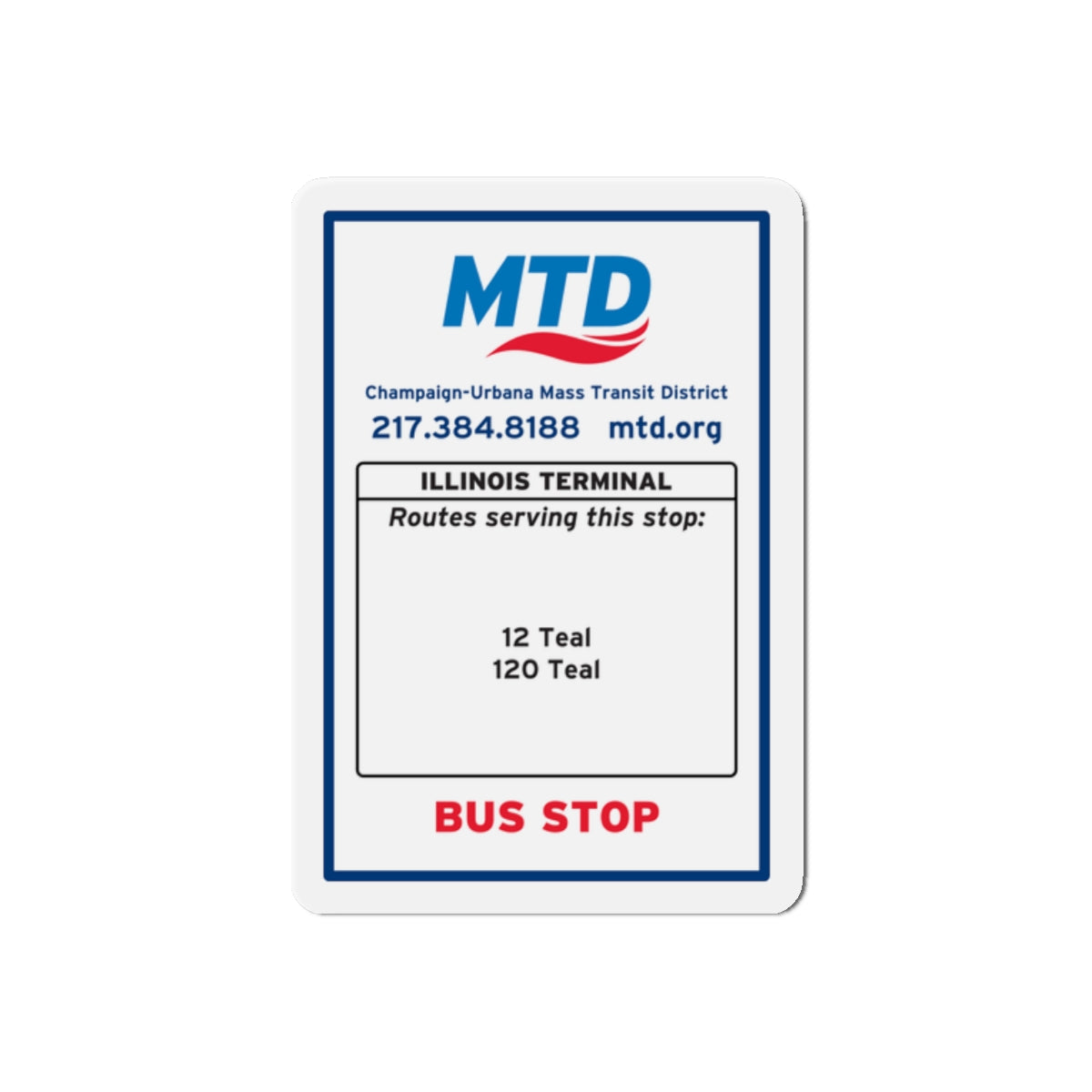 Bus Stop Sign Magnet