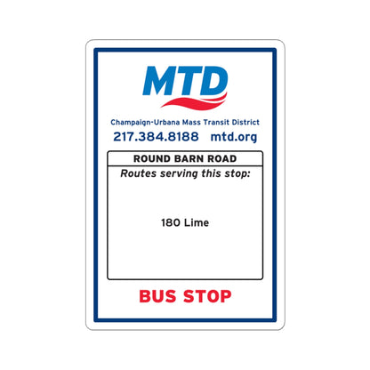 Bus Stop Sign Sticker