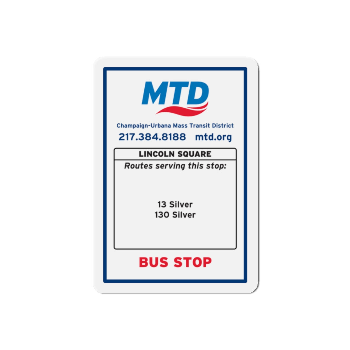 Bus Stop Sign Magnet