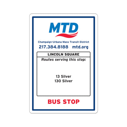 Bus Stop Sign Sticker