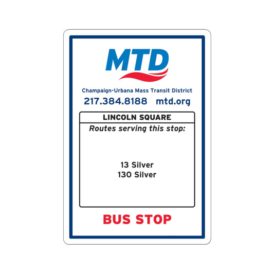 Bus Stop Sign Sticker