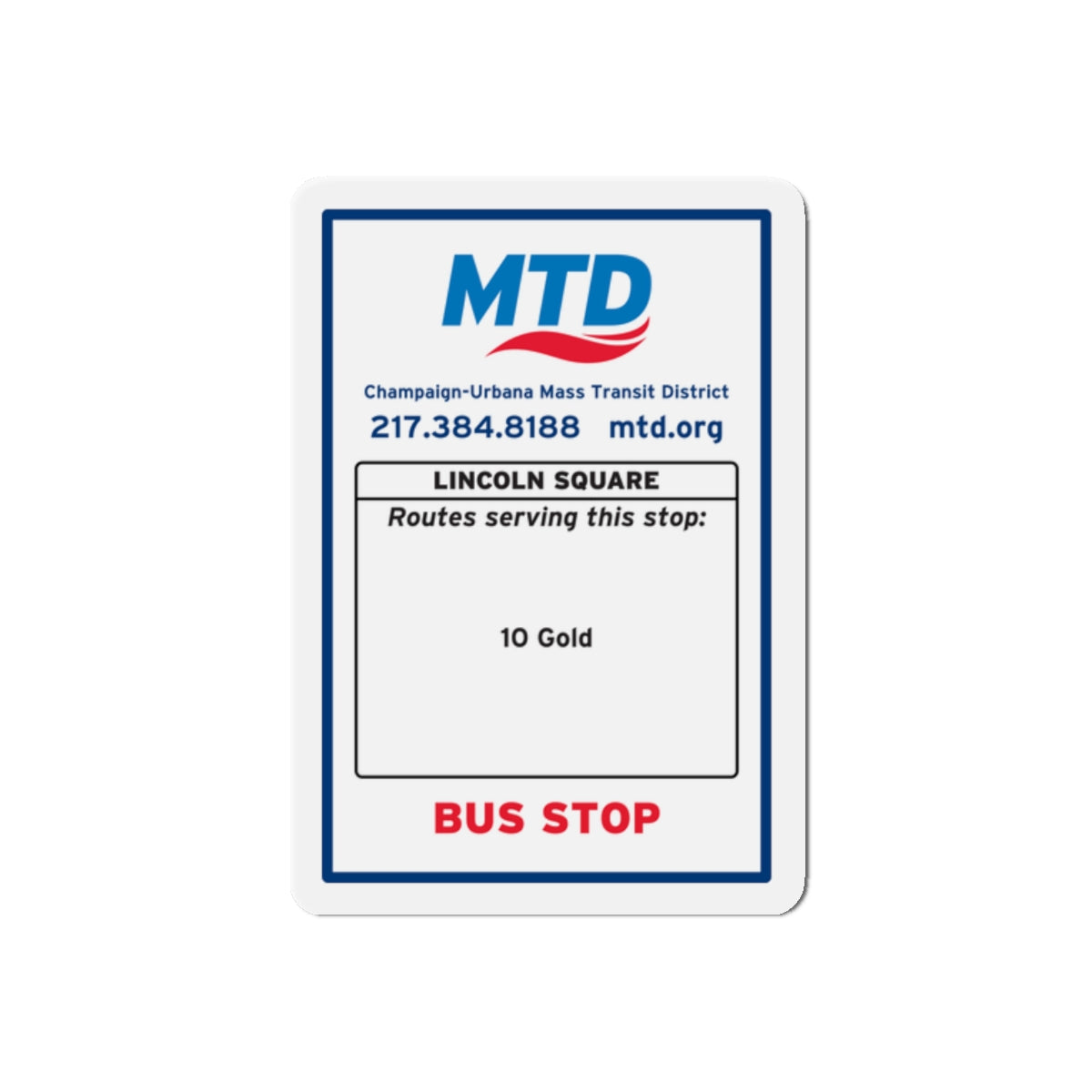 Bus Stop Sign Magnet