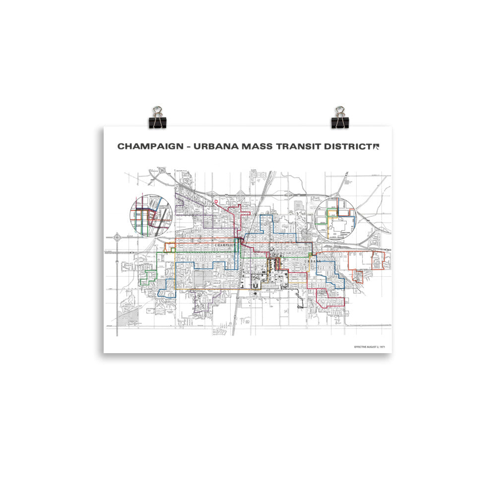 MTD system map poster from 1971.
