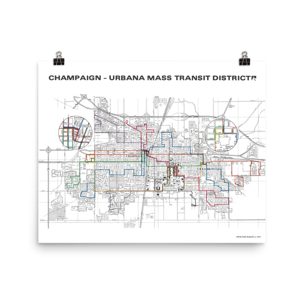 MTD system map poster from 1971.