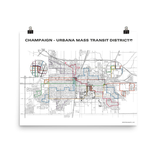 MTD system map poster from 1971.