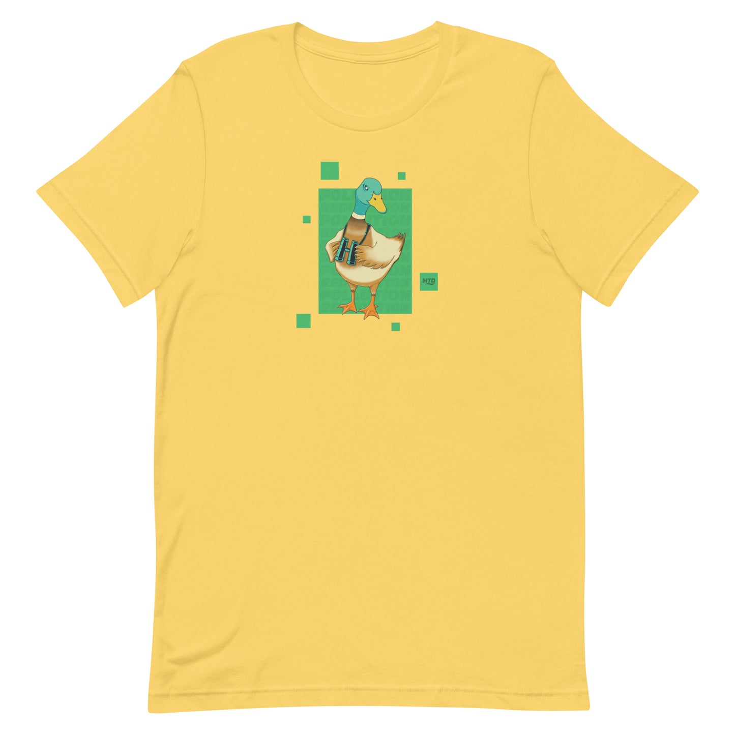 EKAH’s duck illustration on a yellow t-shirt.