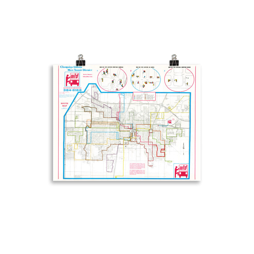 MTD system map poster from 1983.