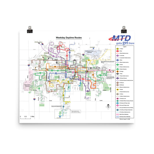 MTD system map poster from 2006.