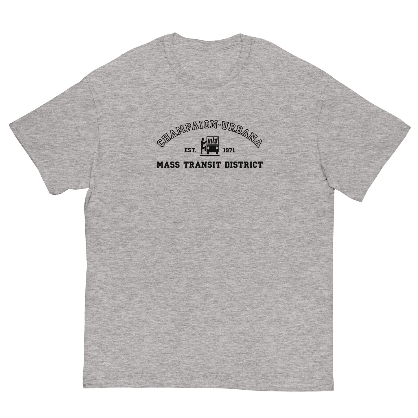 Grey t-shirt featuring a throwback MTD wordmark.